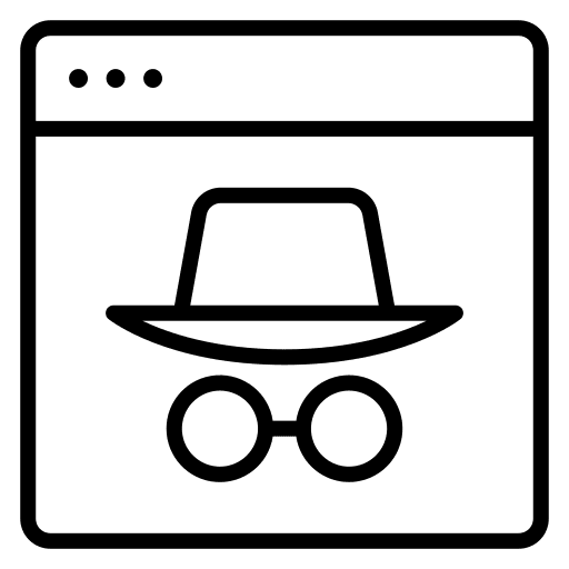 Incognito website incognito eyeglasses icon Incognito website incognito eyeglasses icon