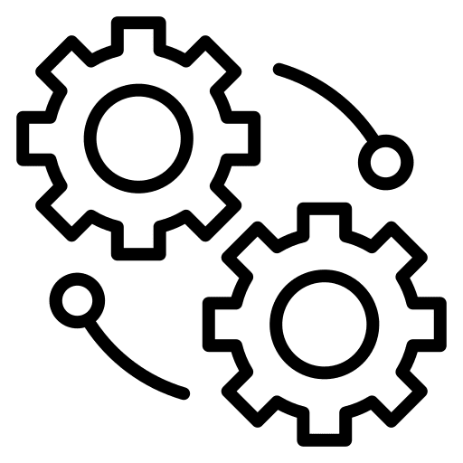 Integration time work cogwheel icon