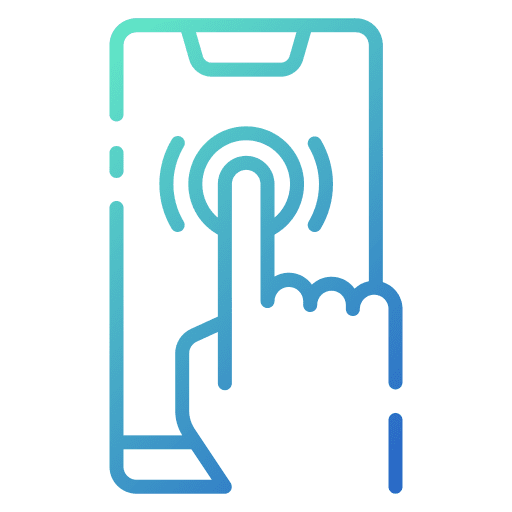 Touch screen smartphones technology mobile phone icon