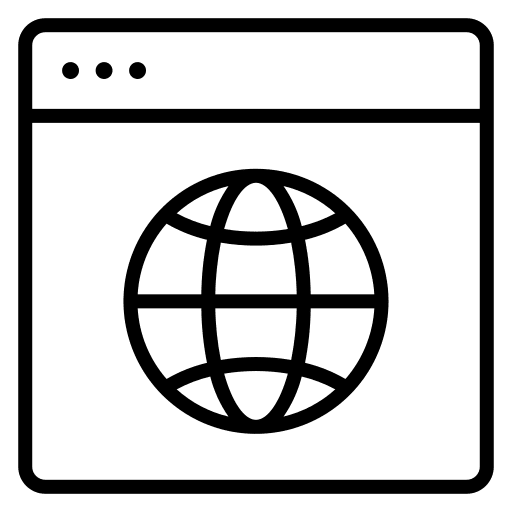 Webpage application information working icon