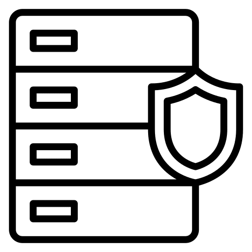 Data protection data management file storage networking icon Data protection data management file storage networking icon