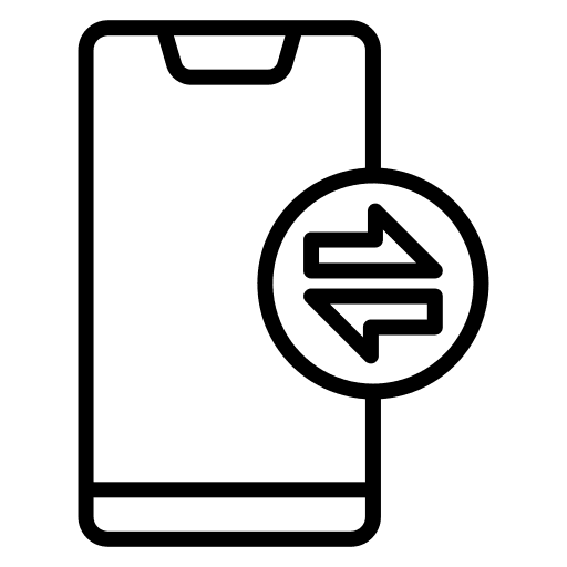 Data transfer mobile phone data transfer technology icon Data transfer mobile phone data transfer technology icon