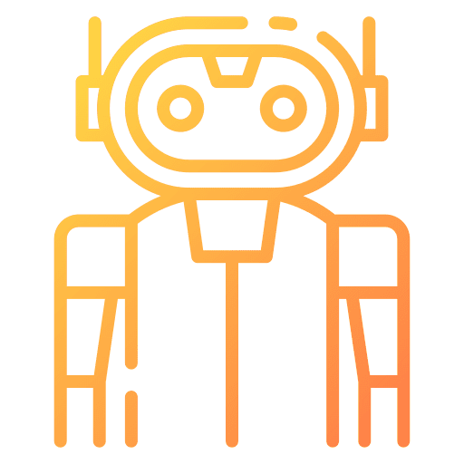 Robot communications future electronics icon