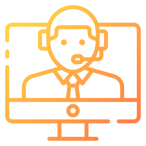 Online support customer service online support communications icon