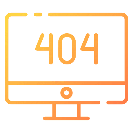 404 error page not found code computer icon