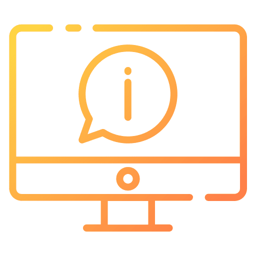 Information computer monitor application icon