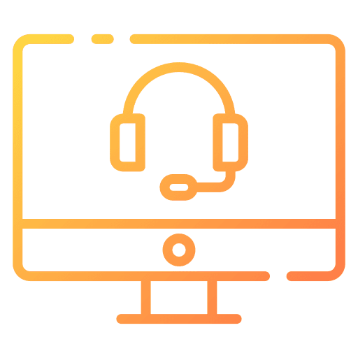 Online support computer headset online support icon