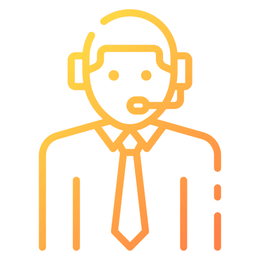 Telemarketer telemarketing man customer icon