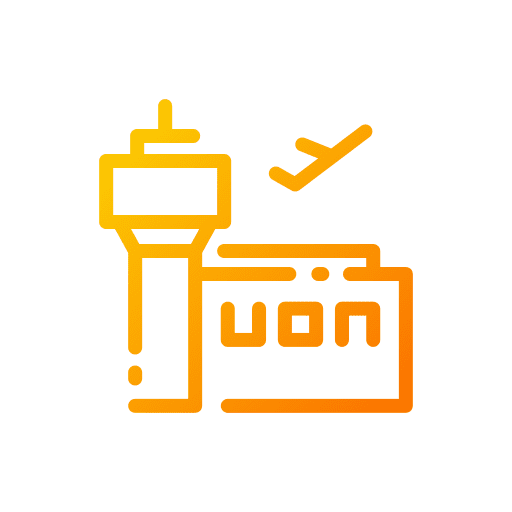 Airport flight airplane transport icon