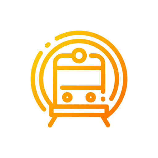 Subway tube railway train icon