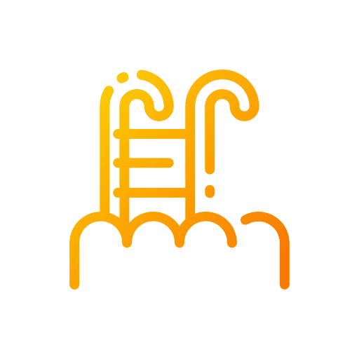 Swimming pool summer water sport ladder icon