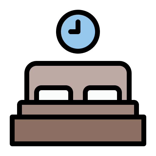 Sleep room furniture and household bed icon
