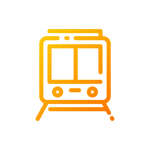 Train street rails transportation icon Train street rails transportation icon