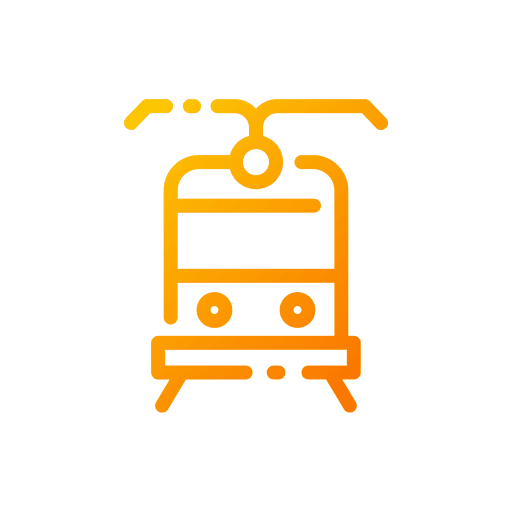 Tram railroad vehicle transport icon Tram railroad vehicle transport icon