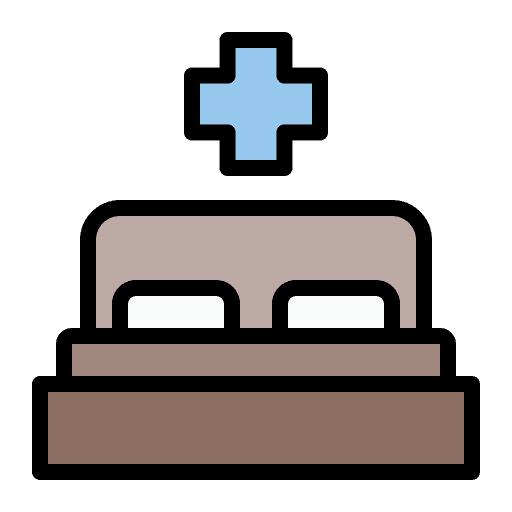Hospital healthcare and medical urban hospitalization icon