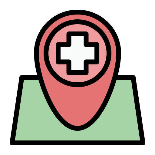 Hospital pin maps and location placeholder icon Hospital pin maps and location placeholder icon