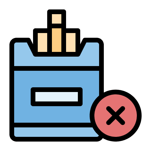 No cigarettes quit smoking signal no smoke icon No cigarettes quit smoking signal no smoke icon