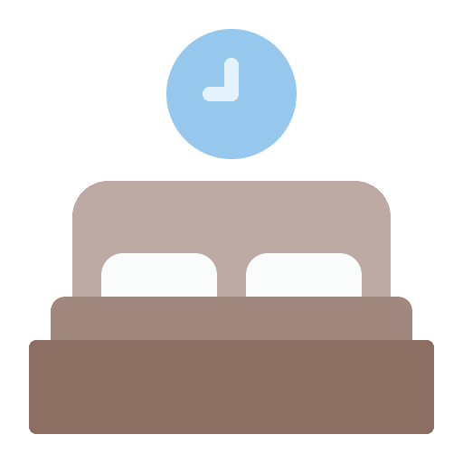 Sleep room furniture and household bed icon