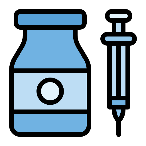 Vaccination healthcare and medical syringe protection icon Vaccination healthcare and medical syringe protection icon
