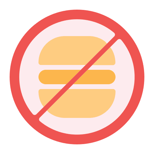 No burger no fast food no junk food fasting meal icon No burger no fast food no junk food fasting meal icon