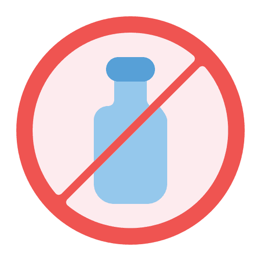 No drink prohibition bottle no alcohol icon No drink prohibition bottle no alcohol icon