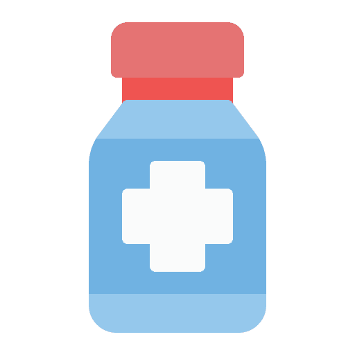 Syrup capsule medicines bottle icon