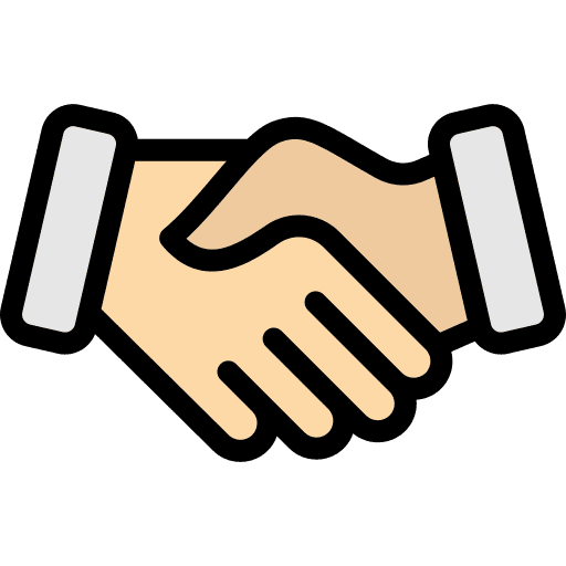Agreement hand partnership business and finance icon