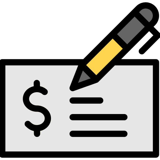 Bank check bank check pen payment method icon Bank check bank check pen payment method icon