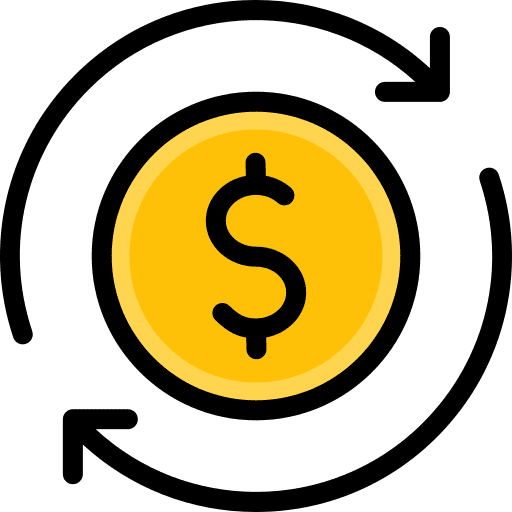 Cash flow business and finance money business icon Cash flow business and finance money business icon