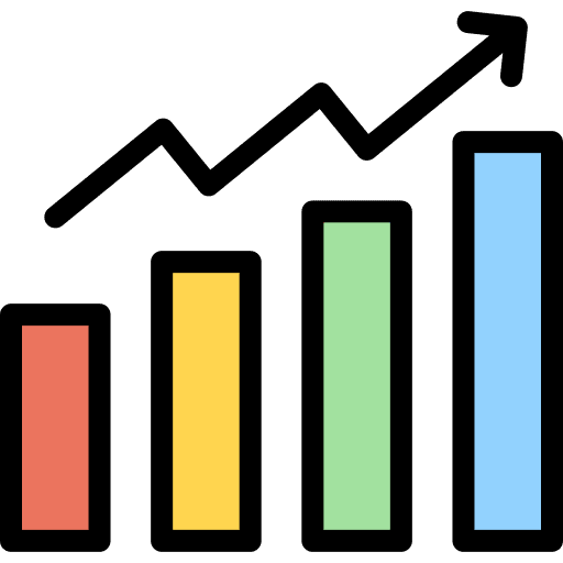 Profit progress stadistics graphic icon