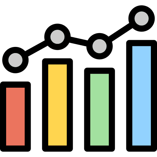 Analytics business and finance bar graph statistics icon Analytics business and finance bar graph statistics icon