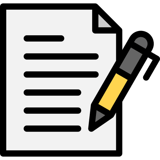 Contract writing document files and folders icon Contract writing document files and folders icon