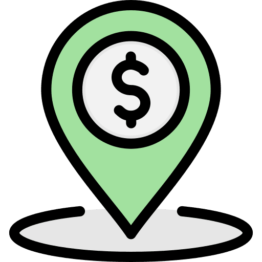Location location maps and location money icon Location location maps and location money icon