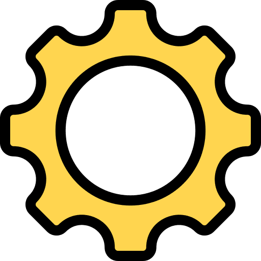 Management work administration cog icon Management work administration cog icon