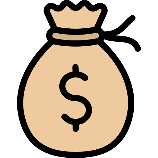 Money bag deposit business banking icon Money bag deposit business banking icon
