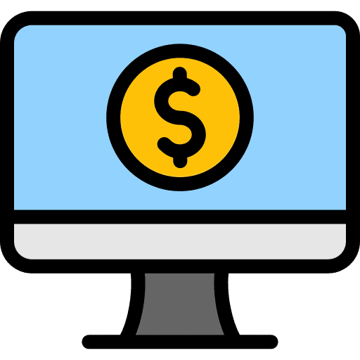 Online payment dollar finance business and finance icon Online payment dollar finance business and finance icon