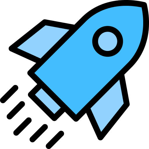 Start up rocket web programming launch icon Start up rocket web programming launch icon