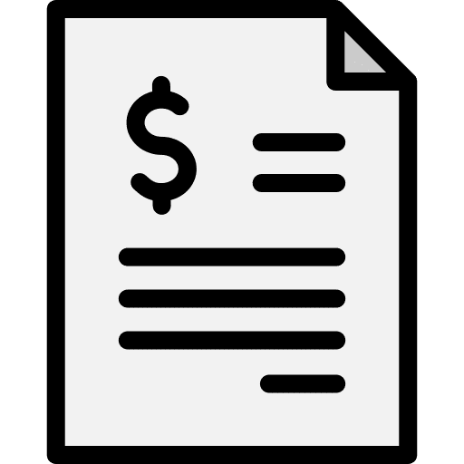 Invoice ticket letter paper icon Invoice ticket letter paper icon