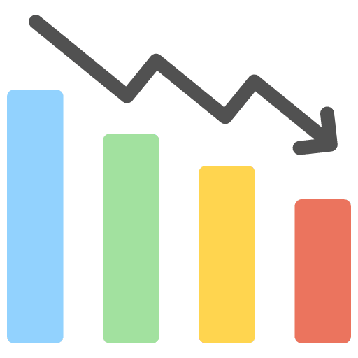 Loss analytics business and finance report icon Loss analytics business and finance report icon