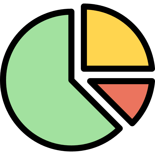 Pie chart business marketing graphical icon Pie chart business marketing graphical icon