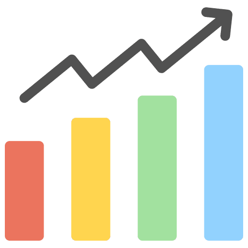 Profit stadistics progress graphic icon