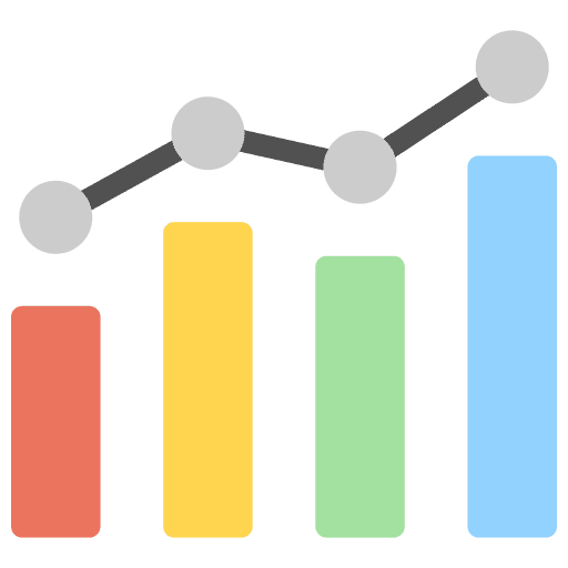 Analytics business bar graph statistics icon Analytics business bar graph statistics icon