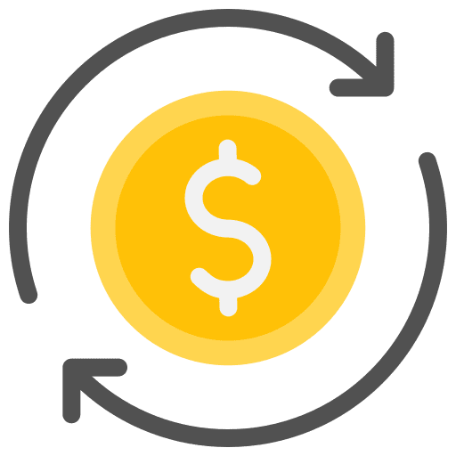 Cash flow circulation currency investment icon Cash flow circulation currency investment icon