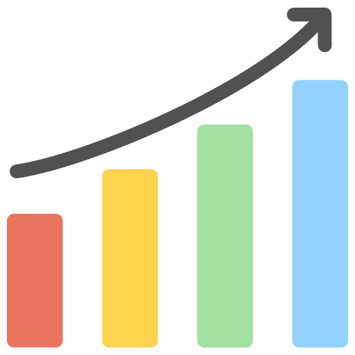 Growth graph diagram report arrow icon Growth graph diagram report arrow icon