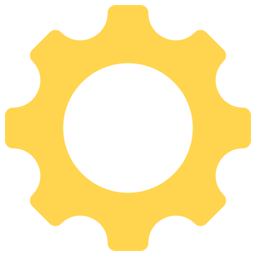 Management cog configuration setup icon Management cog configuration setup icon