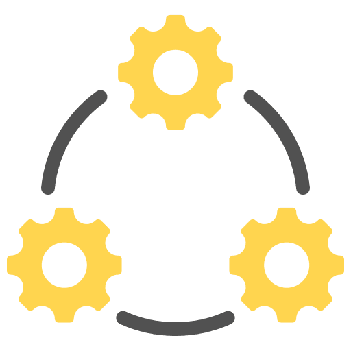 Process business and finance connection settings icon Process business and finance connection settings icon