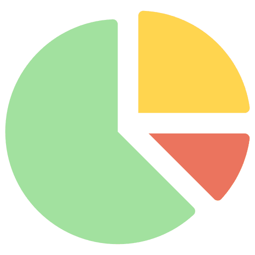 Pie chart finances stats marketing icon Pie chart finances stats marketing icon