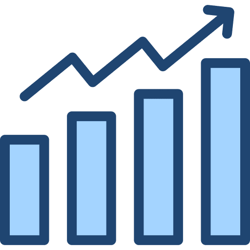 Profit progress development stadistics icon