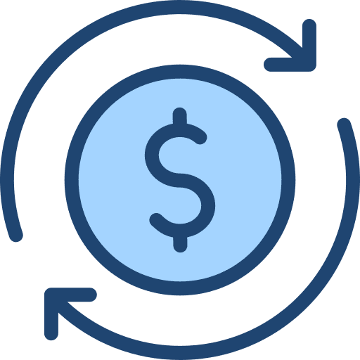 Cash flow circulation business dollars icon Cash flow circulation business dollars icon