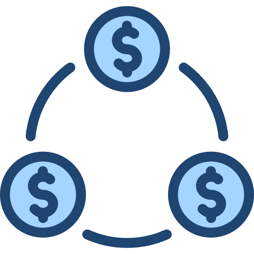 Cycle business and finance currency circulation icon Cycle business and finance currency circulation icon